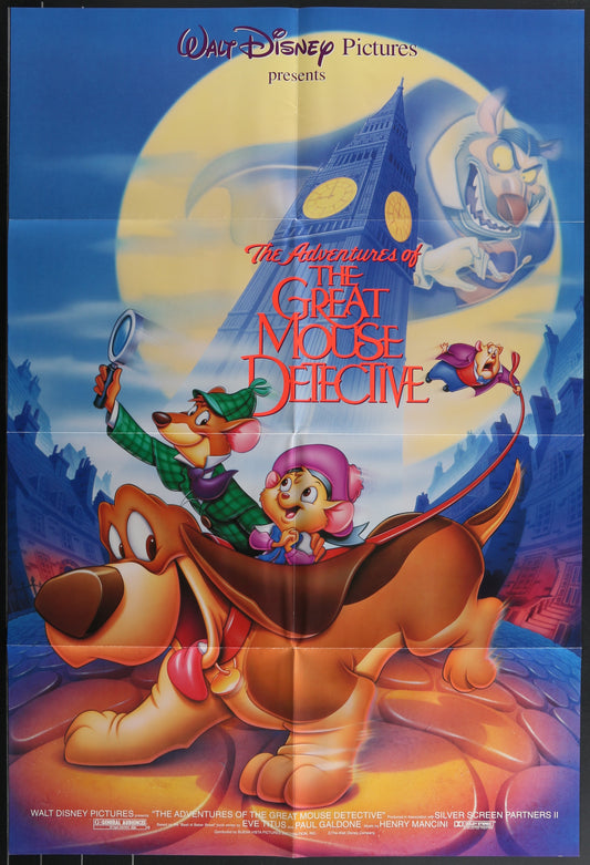 The Great Mouse Detective (1992 Re-Release) Original US One Sheet Movie Poster
