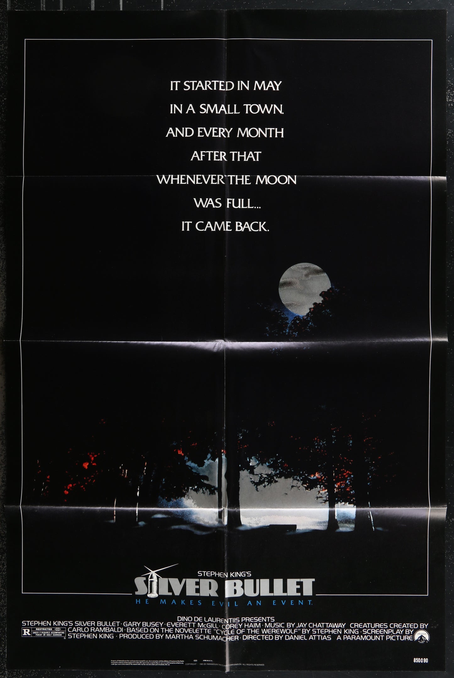 Silver Bullet (1985) Original US One Sheet Movie Poster