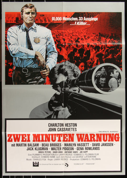 Two Minute Warning (1977) Original German A1 Movie Poster