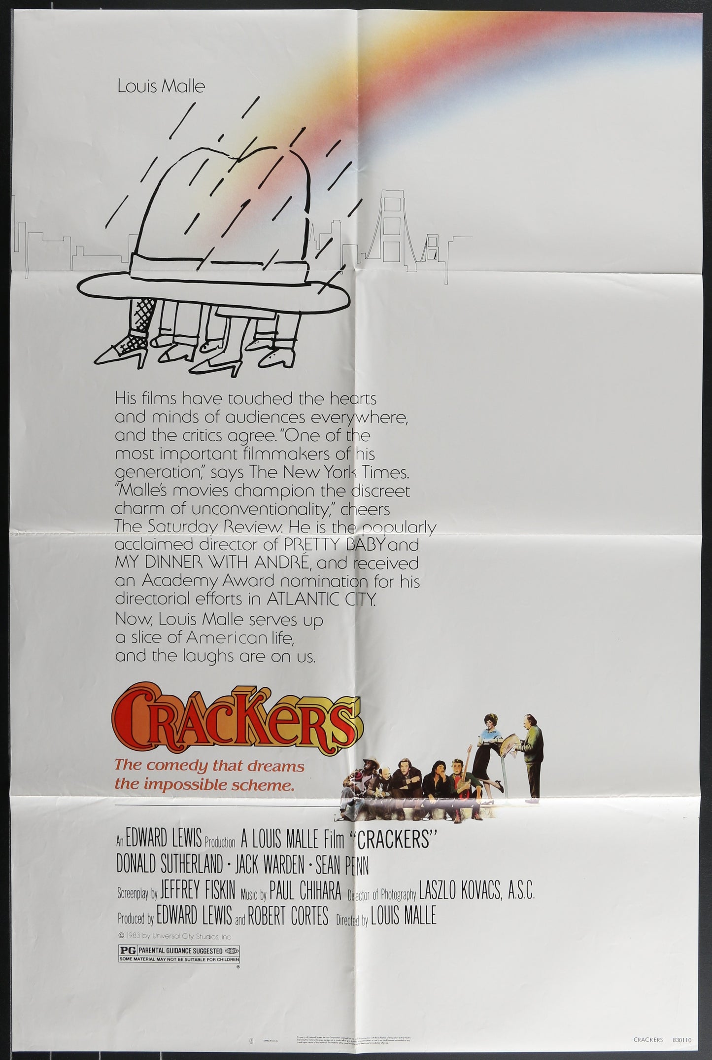 Crackers (1983) Original US One Sheet Movie Poster