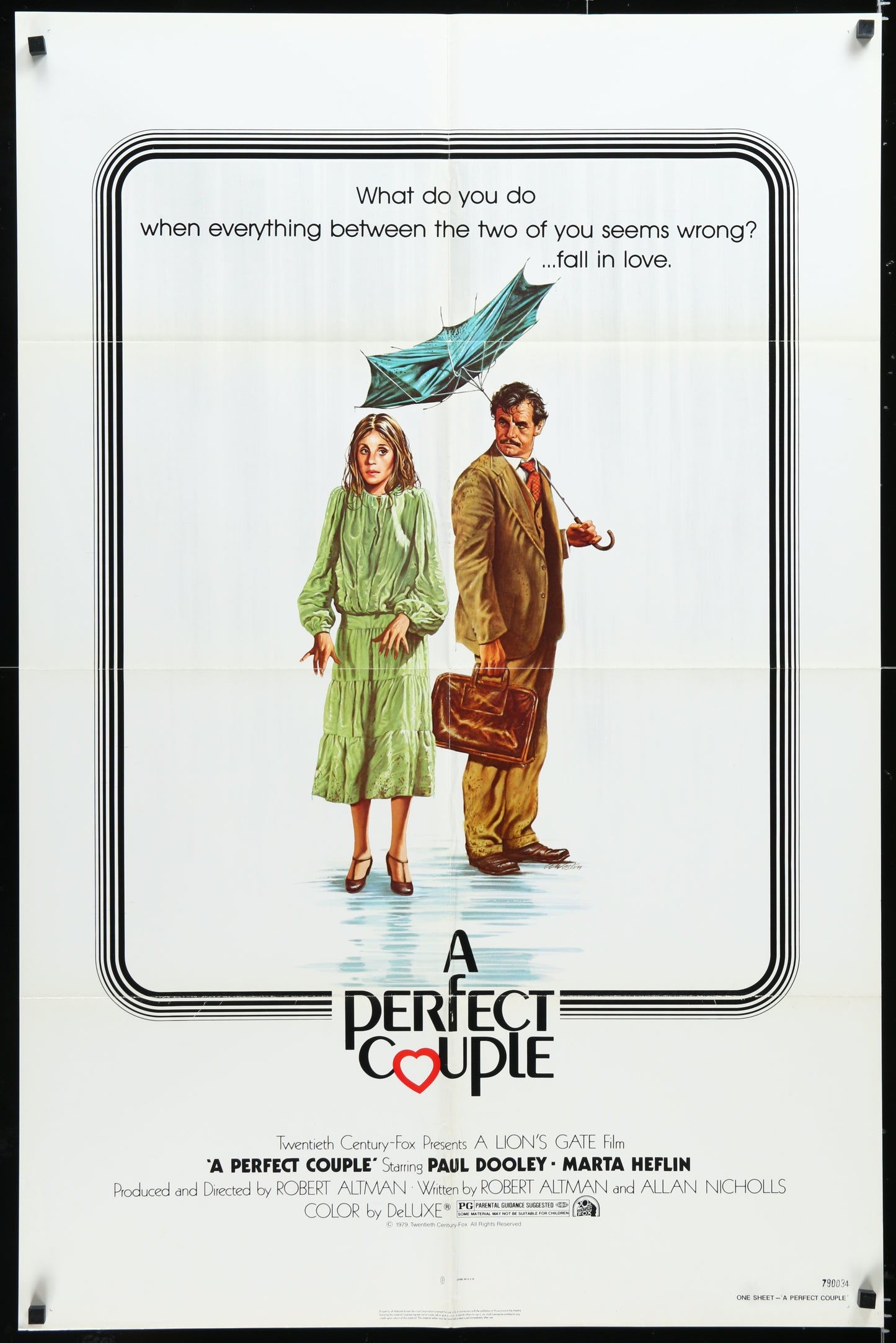 A Perfect Couple (1979) Original US One Sheet Movie Poster