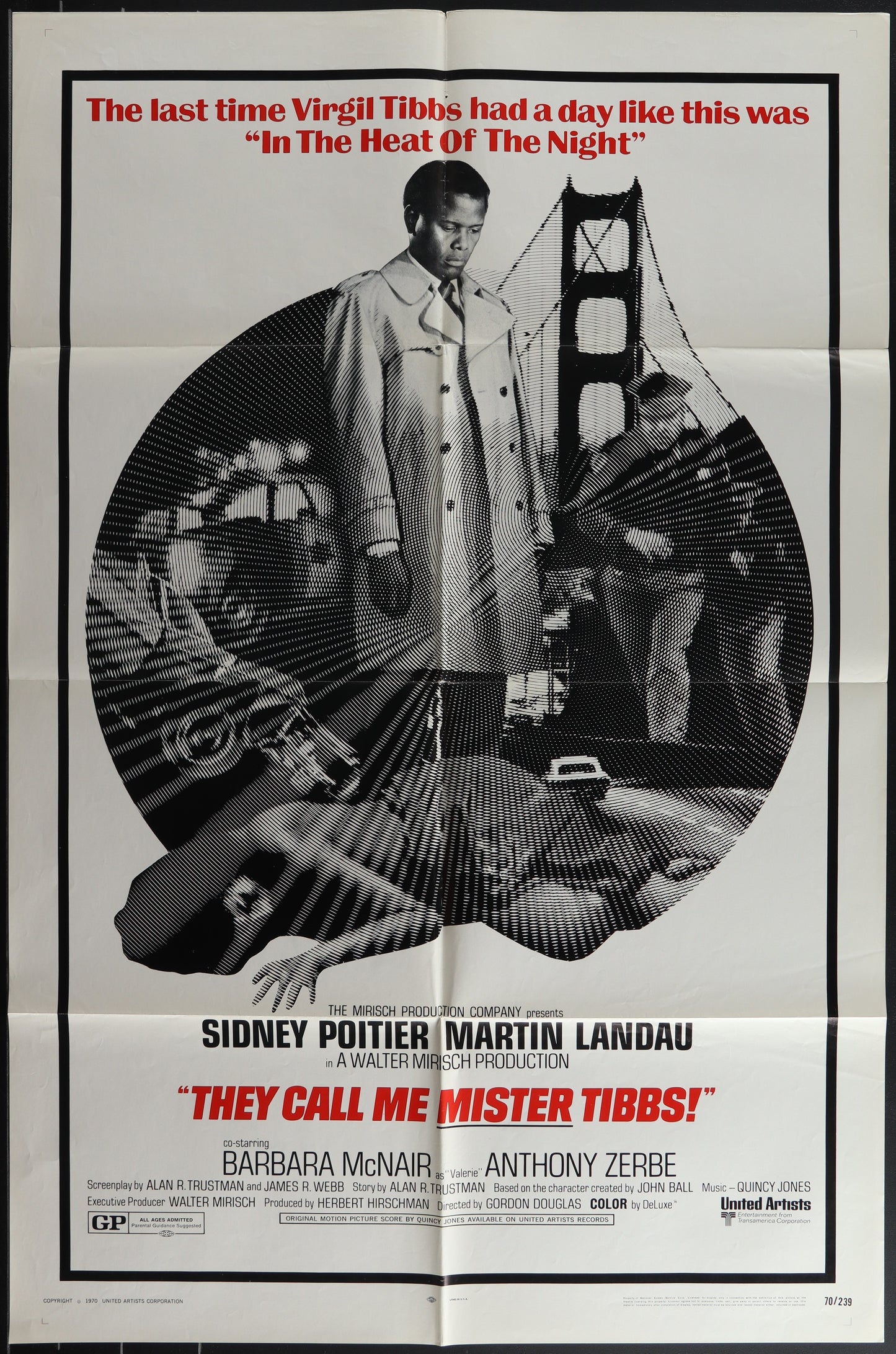 They Call Me Mister Tibbs (1970) Original US One Sheet Movie Poster