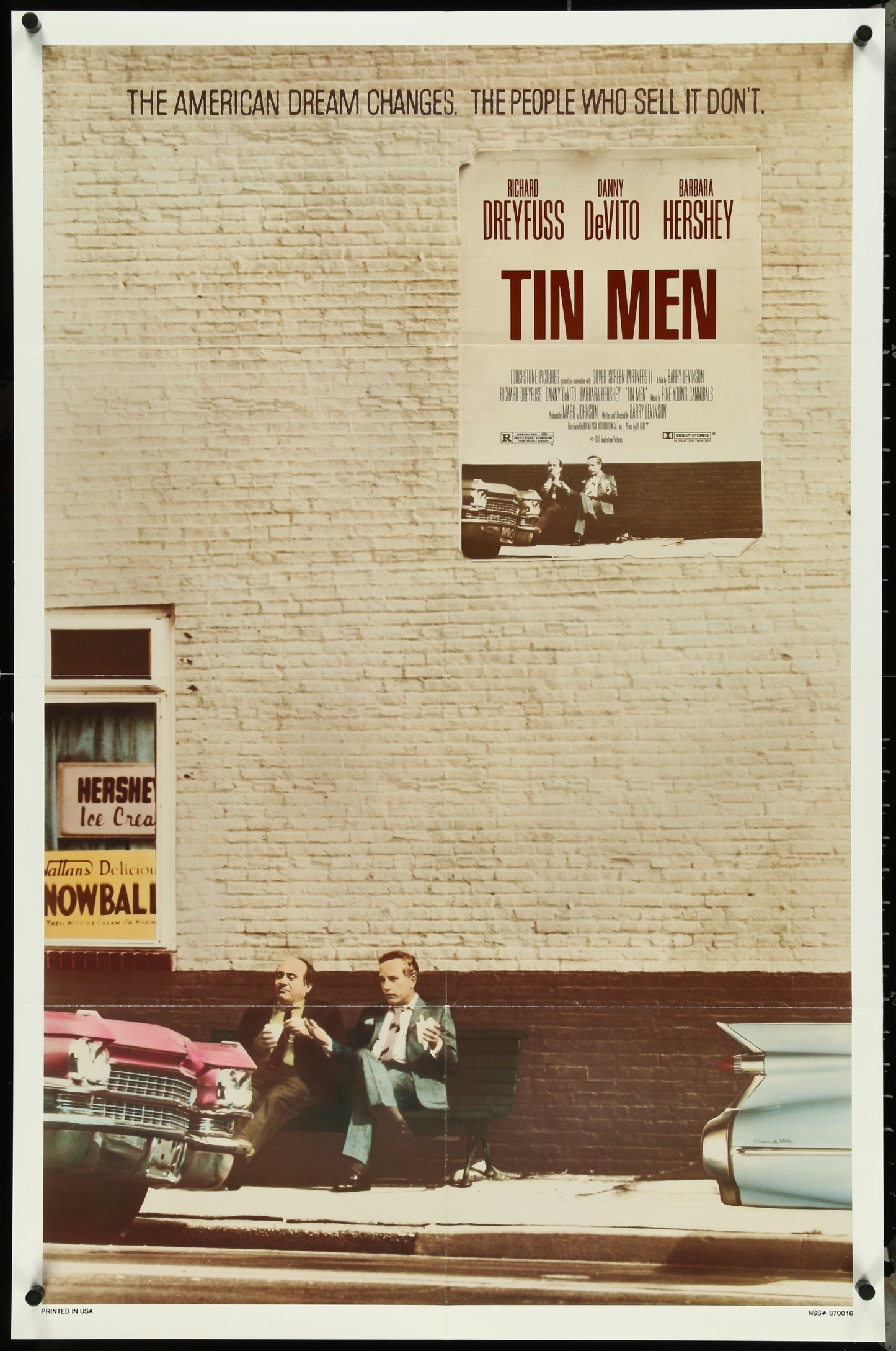 Tin Men (1987) Original US One Sheet Movie Poster