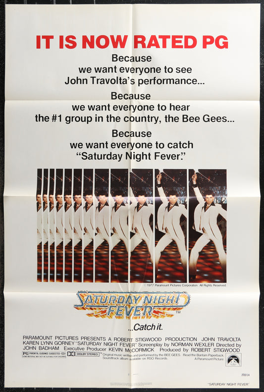 Saturday Night Fever (1979 Re-Release) Original US One Sheet Movie Poster