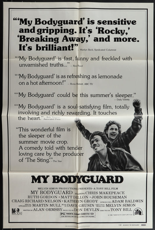 My Bodyguard (1980) Original US One Sheet Movie Poster