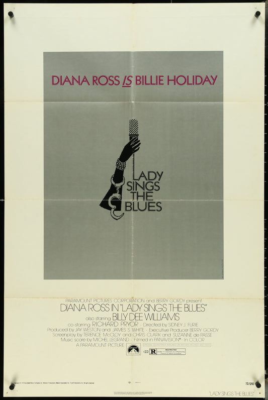 Lady Sings The Blues (1972) Original US One Sheet Movie Poster