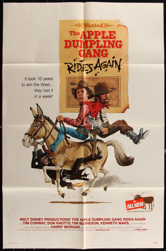 The Apple Dumpling Gang Rides Again (1979) Original US One Sheey Movie Poster