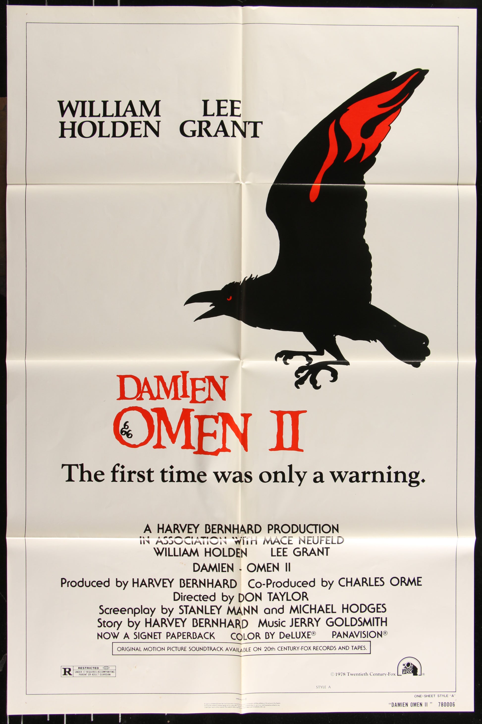 Damien - Omen II (1978) Original US One Sheet Movie Poster