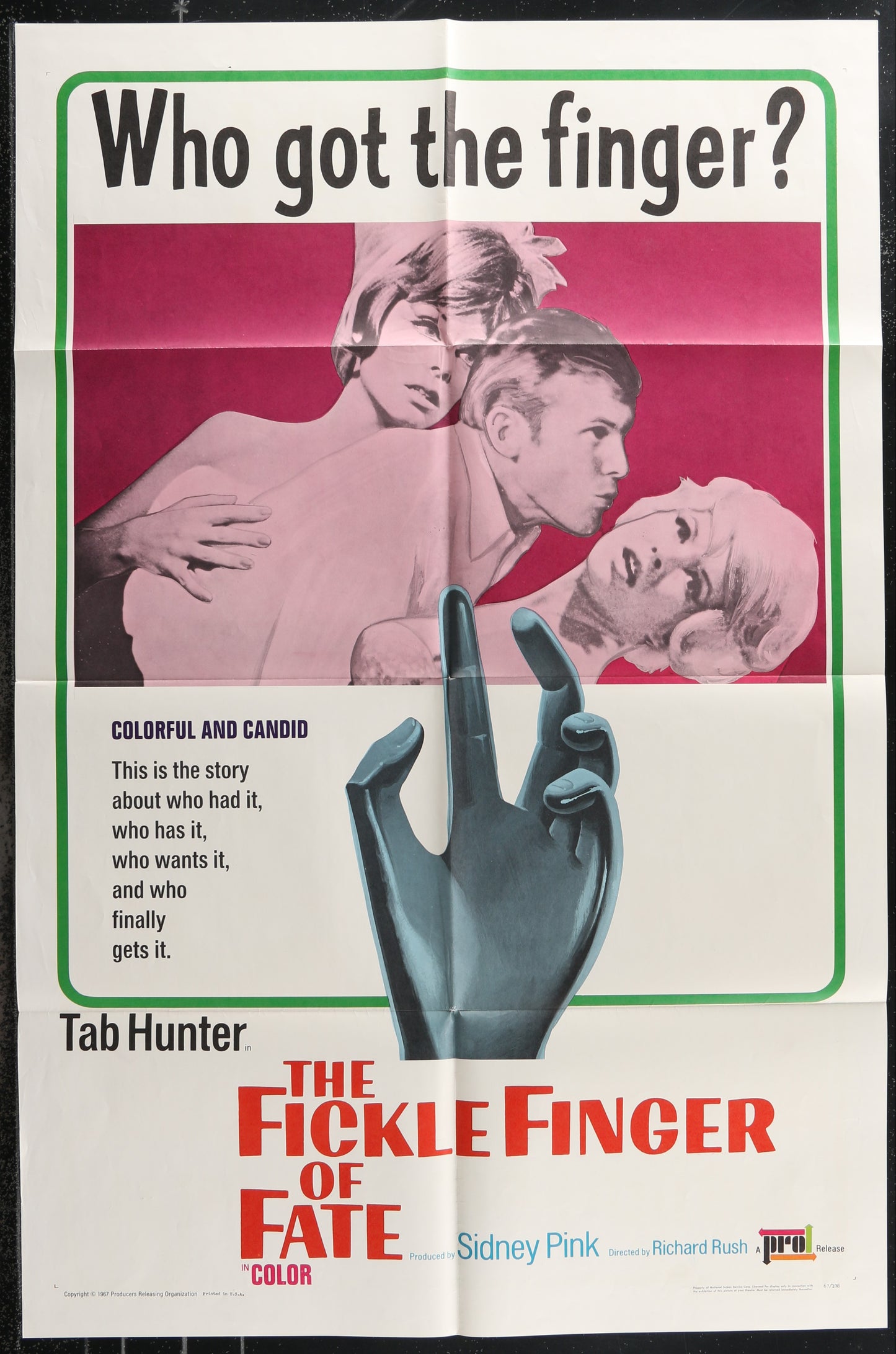 The Fickle Finger Of Fate (1967) Original US One Sheet Movie Poster