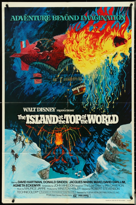 The Island At The Top Of The World (1974) Original US One Sheet Movie Poster