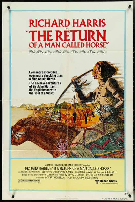 The Return of A Man Called Horse (1976) Original US One Sheet Movie Poster