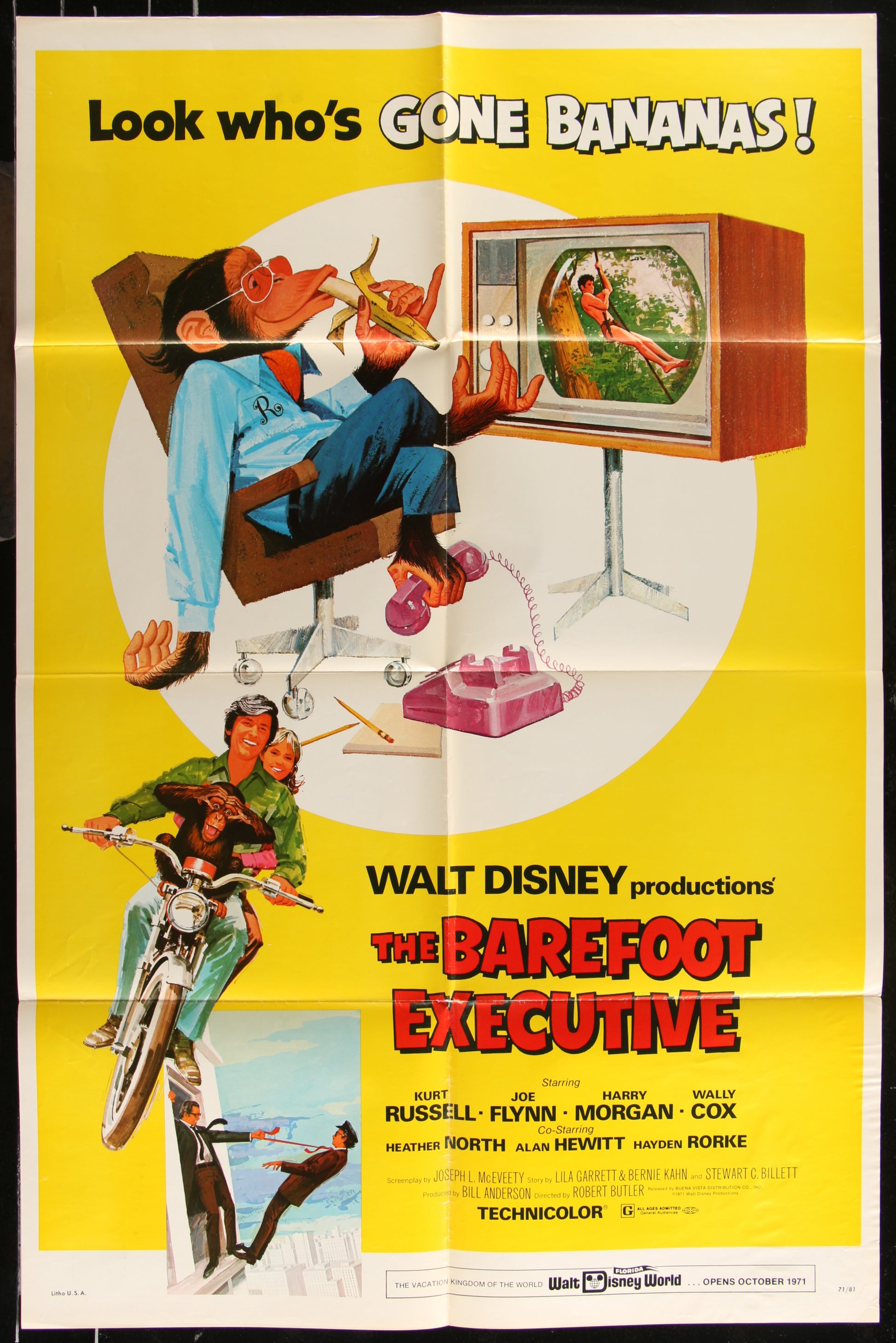 The Barefoot Executive (1971) Original US One Sheet Movie Poster