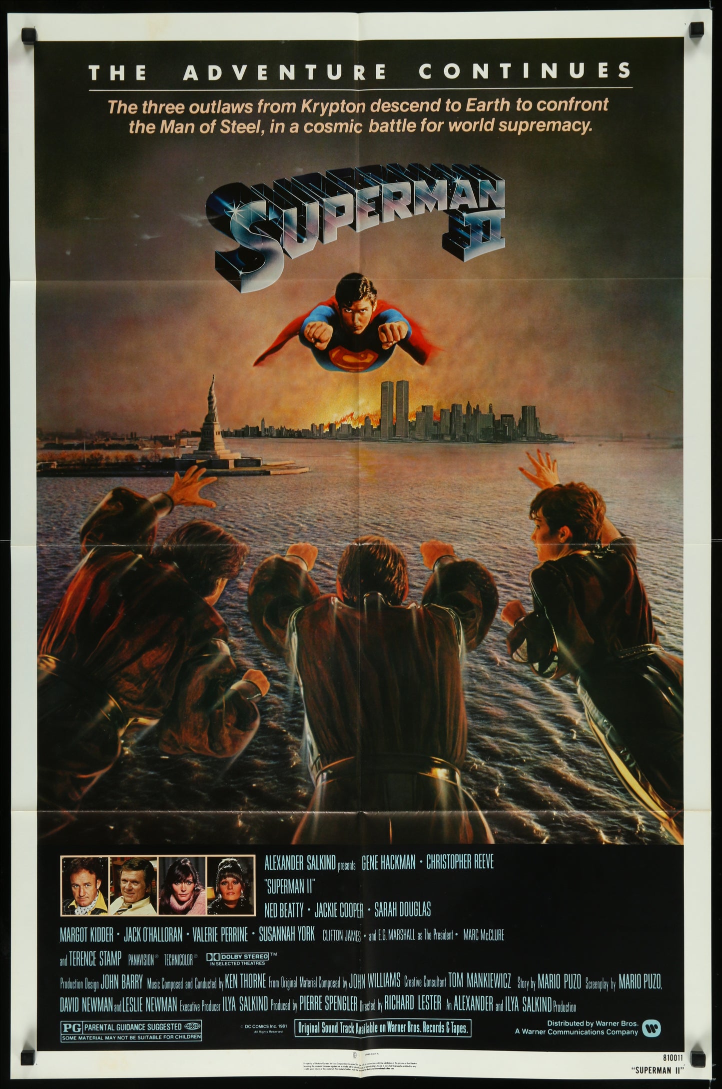 Superman II (1981) Original US One Sheet Movie Poster