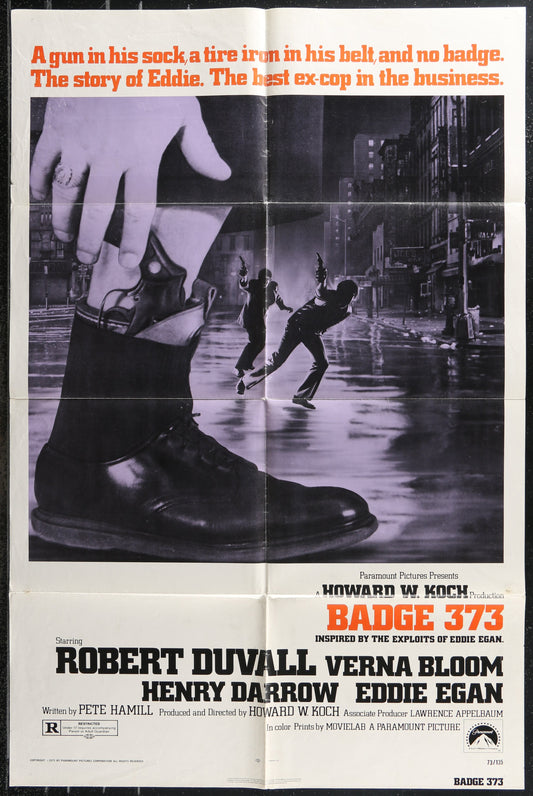 Badge 373 (1973) Original US One Sheet Movie Poster