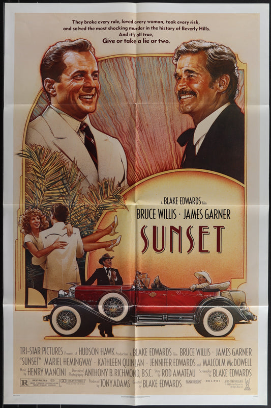 Sunset (1988) Original US One Sheet Movie Poster