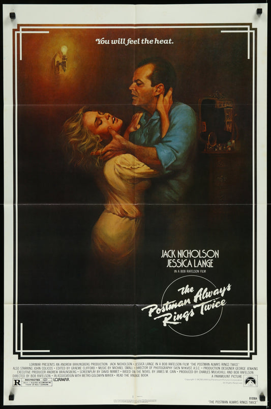 The Postman Always Rings Twice (1981) Original US One Sheet Movie Poster