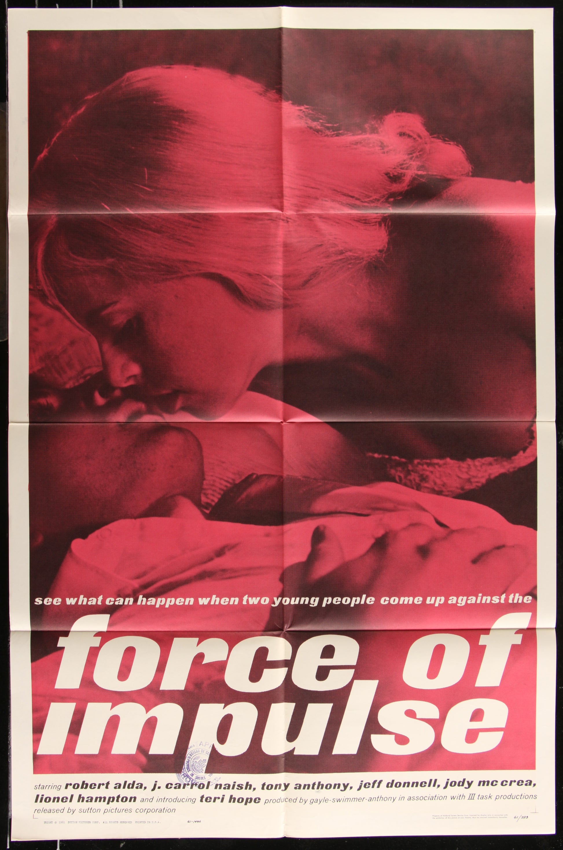 Force Of Impulse (1961) Original US One Sheet Movie Poster