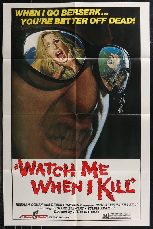 Watch Me When I Kill (1977) Original US One Sheet Movie Poster