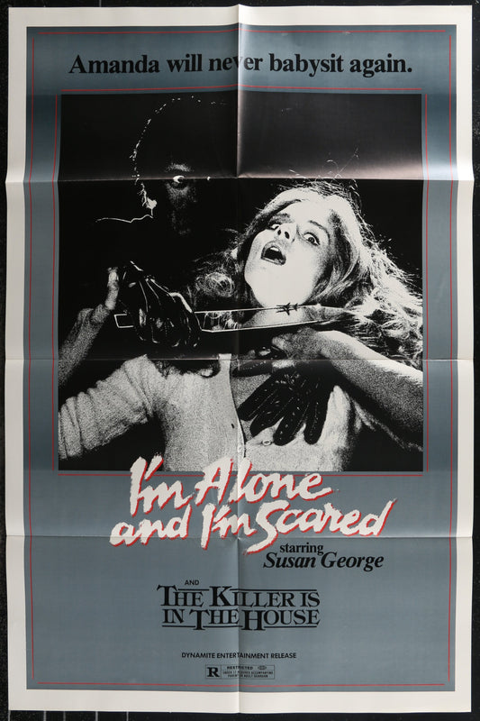 I'm Alone And I'm Scared & The Killer Is In The House (1970s) Original US One Sheet Movie Poster