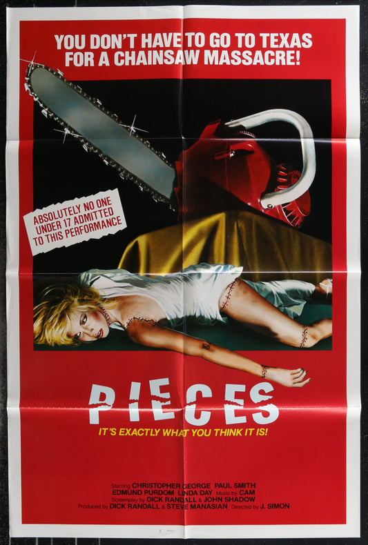 Pieces (1982) Original US One Sheet Movie Poster