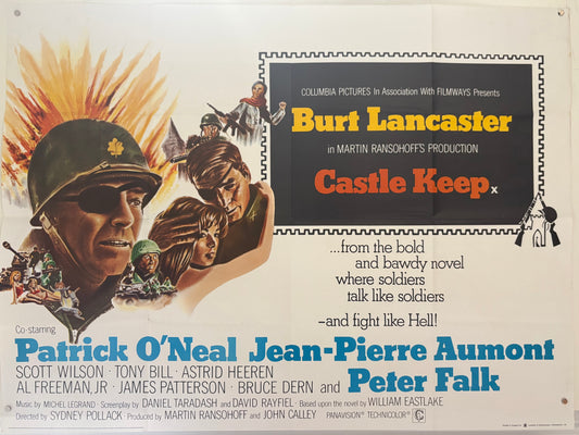 Castle Keep (1969) Original UK Quad Movie Poster - Burt Lancaster