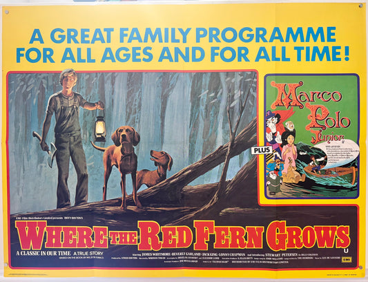 Where the Red Fern Grows (1974) Original UK Quad Movie Poster
