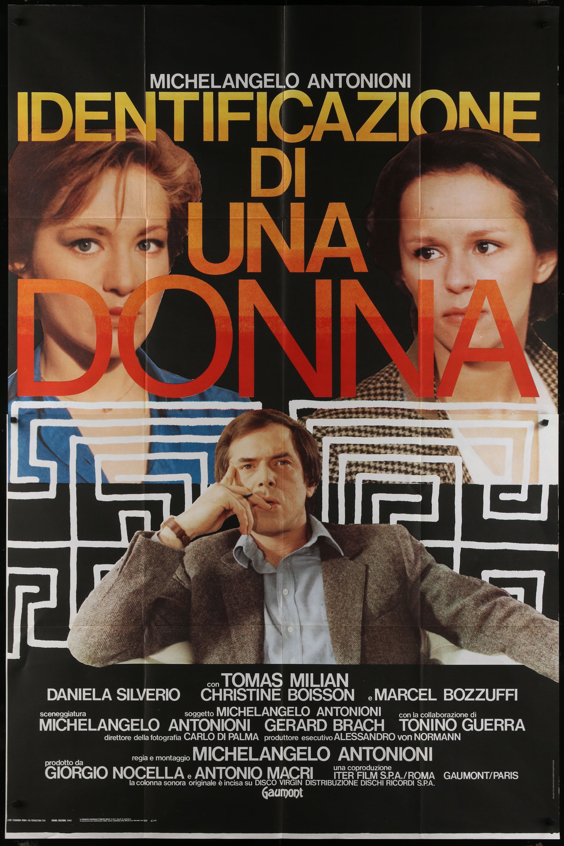 Identification of a Woman (1982) Original Italian Two-Panel Movie Poster 55 x 78