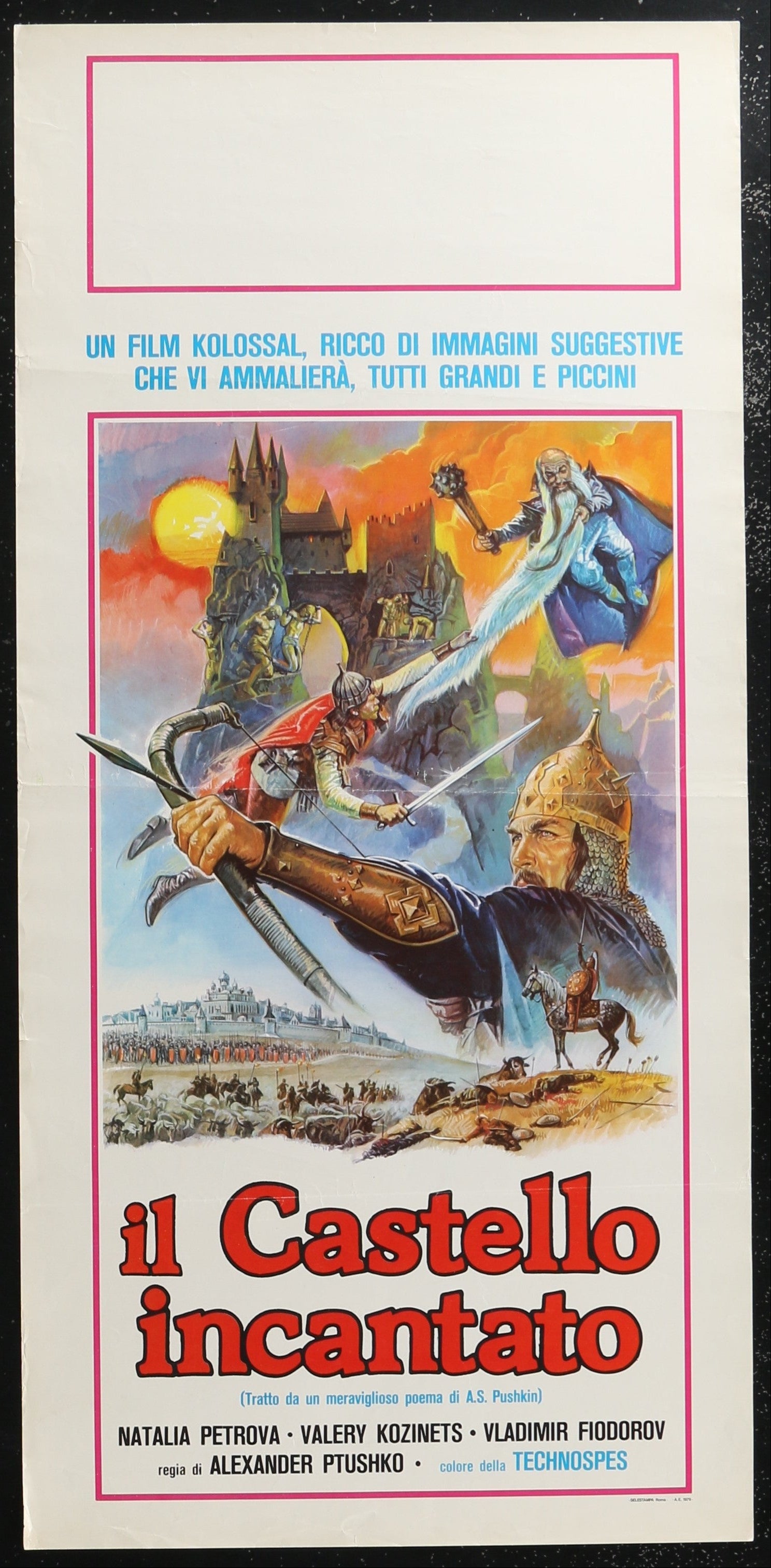Il Castello Incantato (1972) Original Italian Locandina Movie Poster 34 x 70 cm