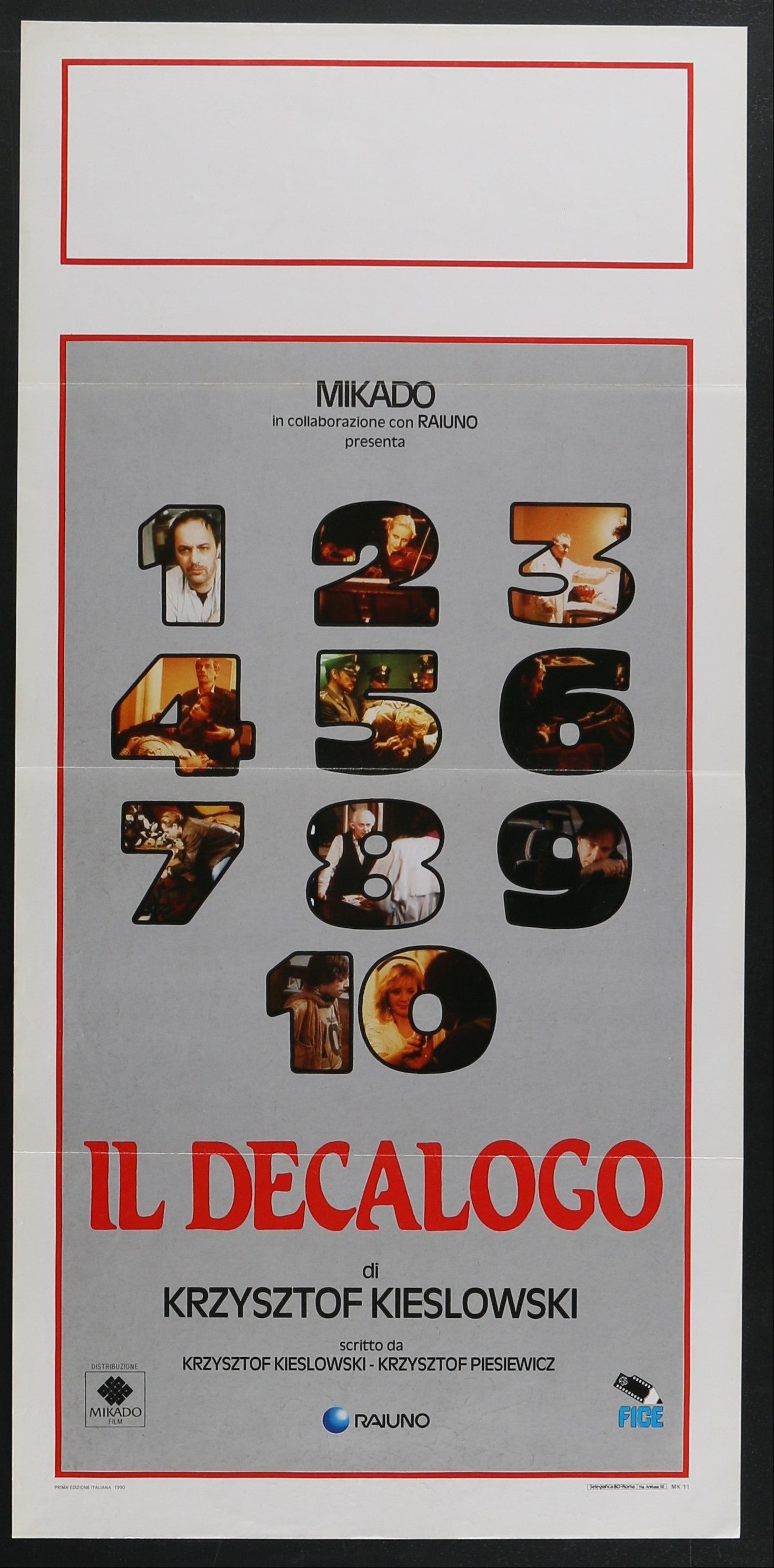 Il Decalogo (1989) Original Italian Locandina Movie Poster