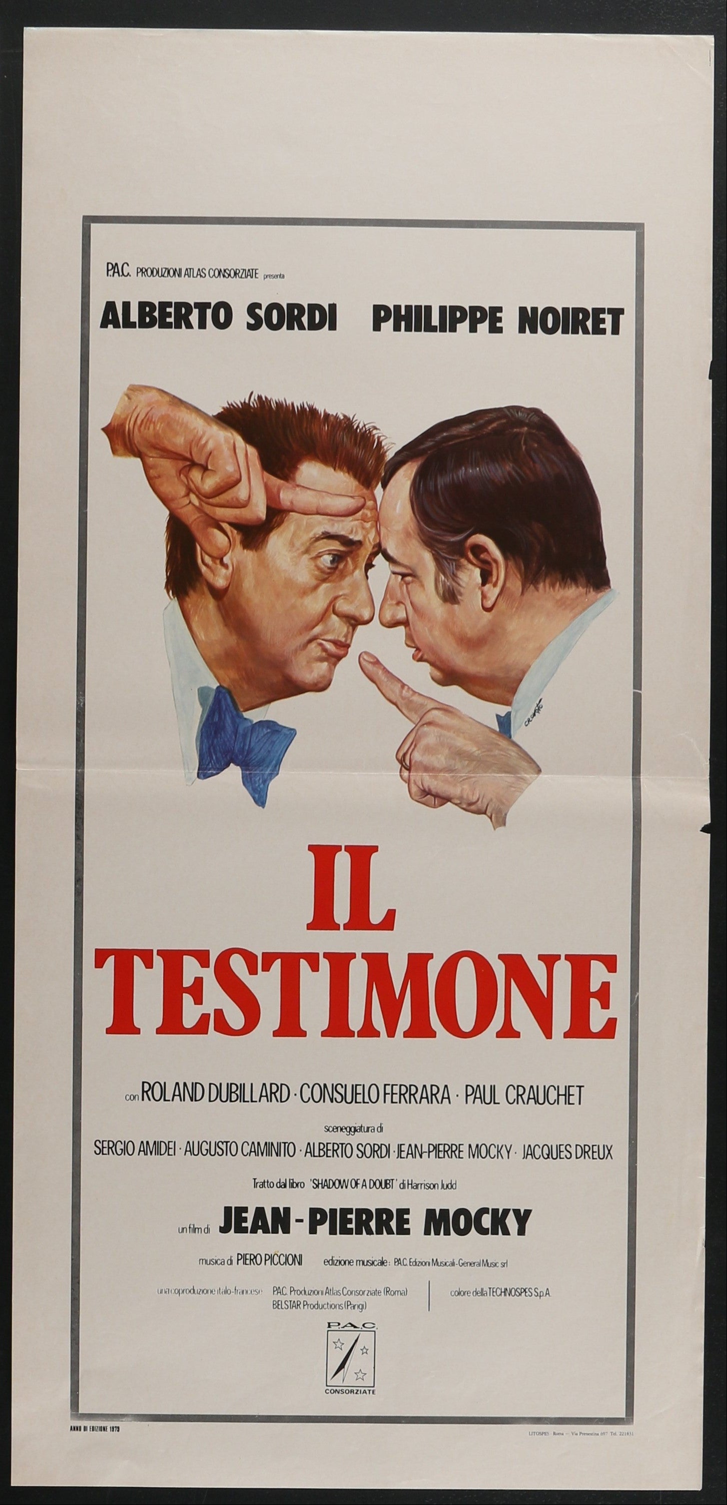 Il Testimone (1978) Original Italian Locandina Movie Poster