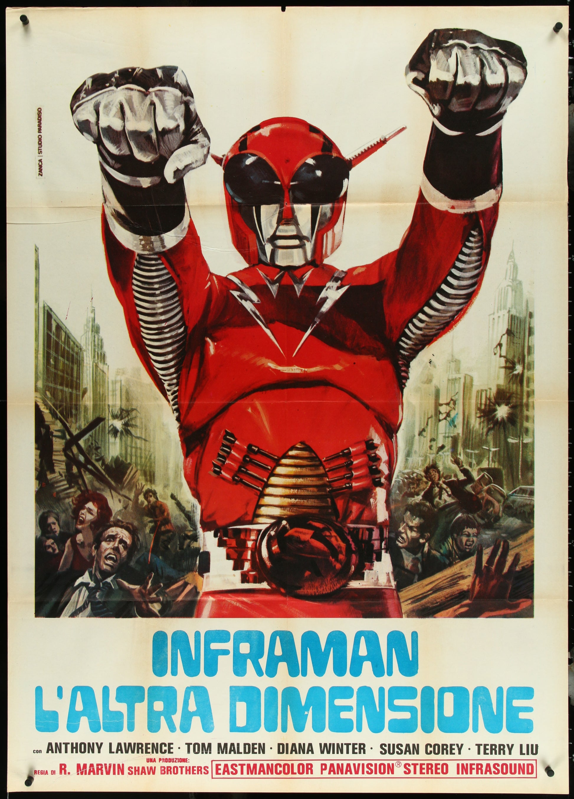 Infra-Man (1975) Original Italian 2 Fogli Movie Poster 39x55