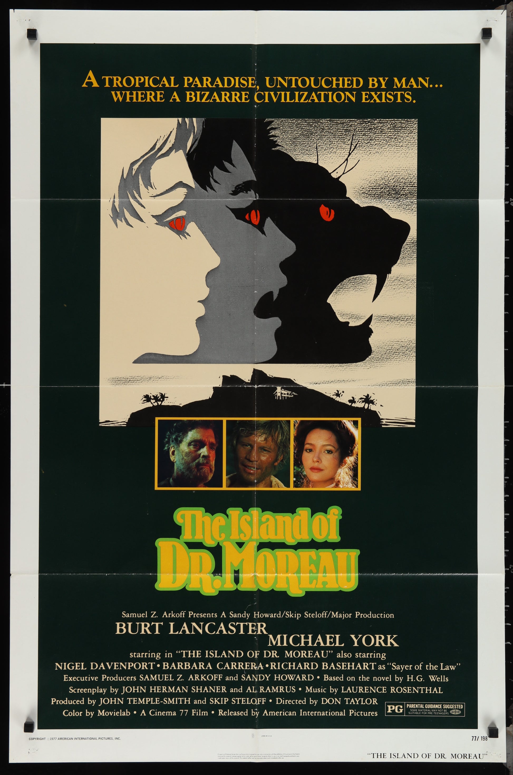 The Island Of Dr. Moreau (1977) Original US One Sheet Movie Poster