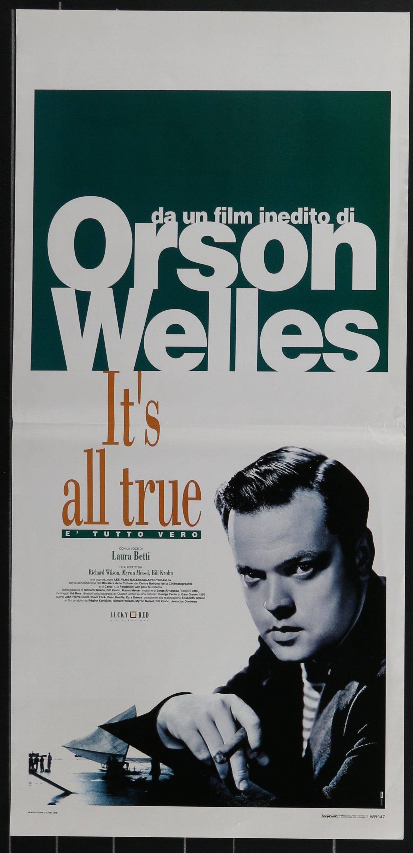 It's All True (1993) Original Italian Locandina Movie Poster