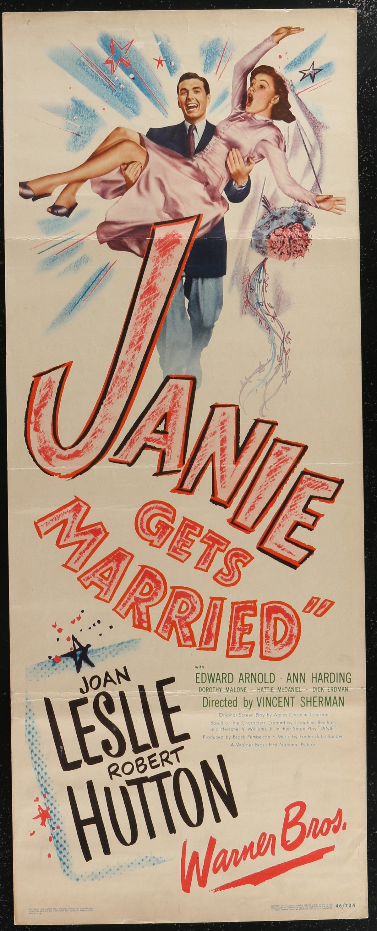 Janie Gets Married (1946) Original US Insert Movie Poster 14 x 36 in