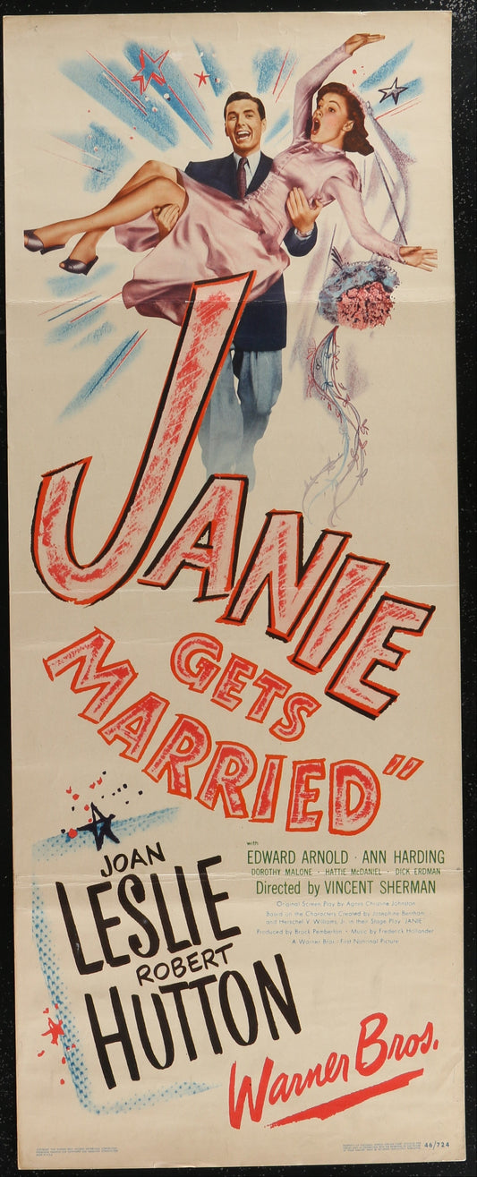 Janie Gets Married (1946) Original US Insert Movie Poster 14 x 36 in