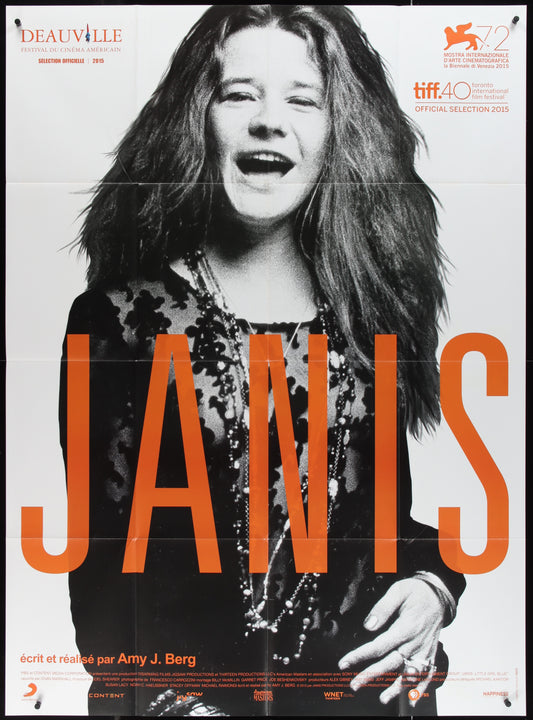 Janis (2016) Original French One Panel Movie Poster- Janis Joplin
