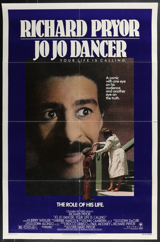 Movie poster for 'Jo Jo Dancer, Your Life is Calling' featuring Richard Pryor.