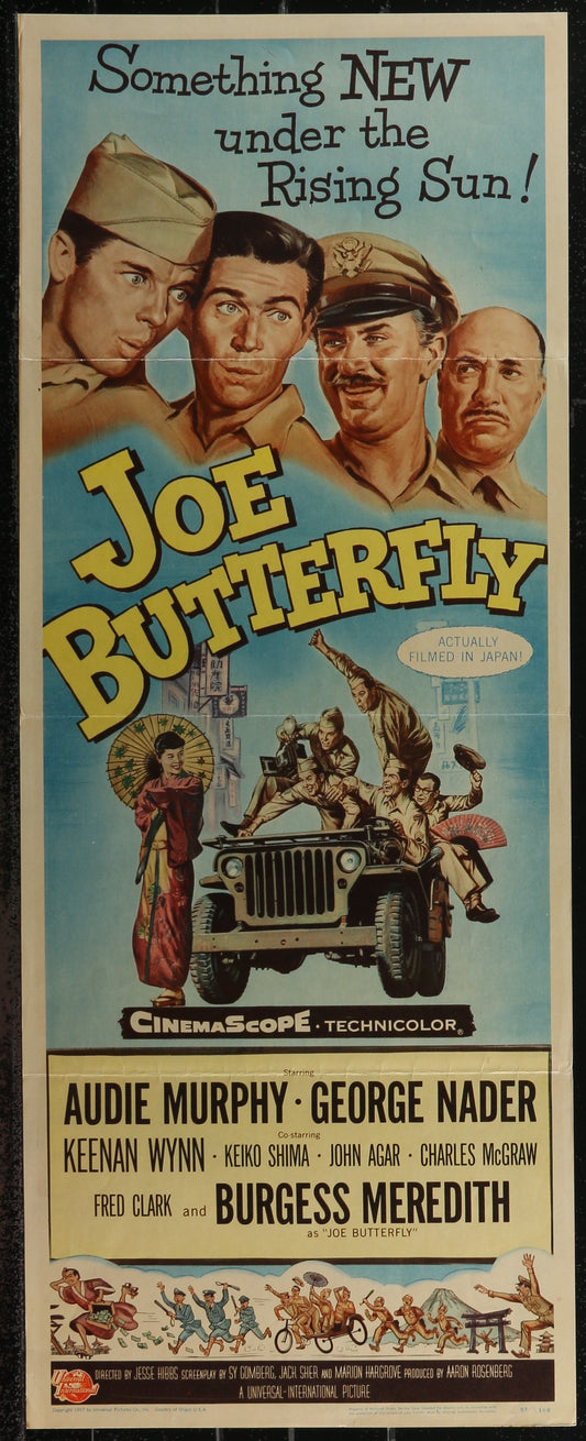 Joe Butterfly (1957) Original US Insert Movie Poster 14 x 36 in