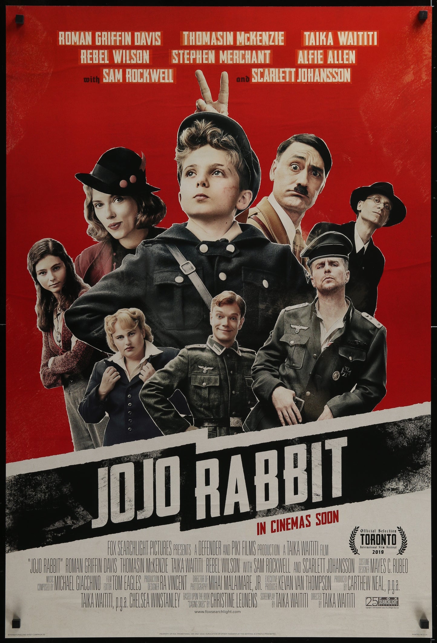 Jojo Rabbit (2019) Original US One Sheet Movie Poster 27 x 40