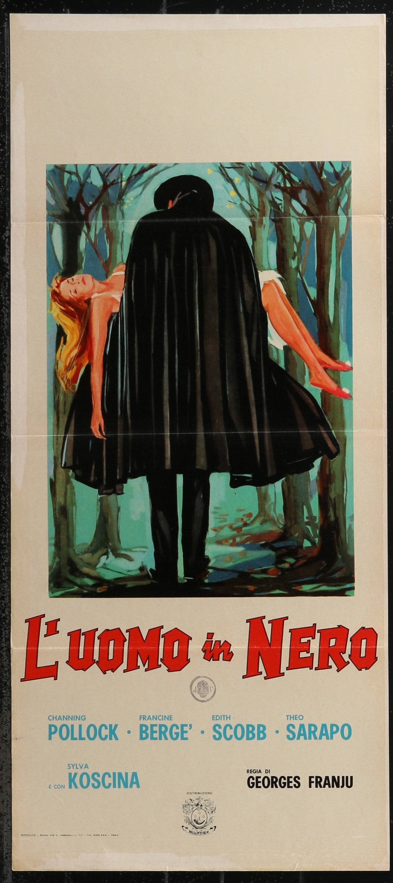 Judex (1964) Original Italian Locandina Movie Poster 30 x 70 cm
