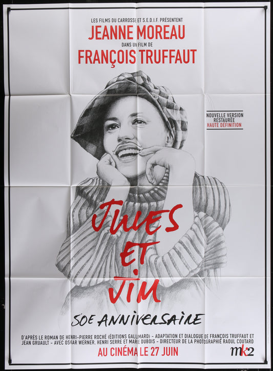 Jules et Jim (2012 RR) Original French Grande Advance Movie Poster 116 x 157 cm