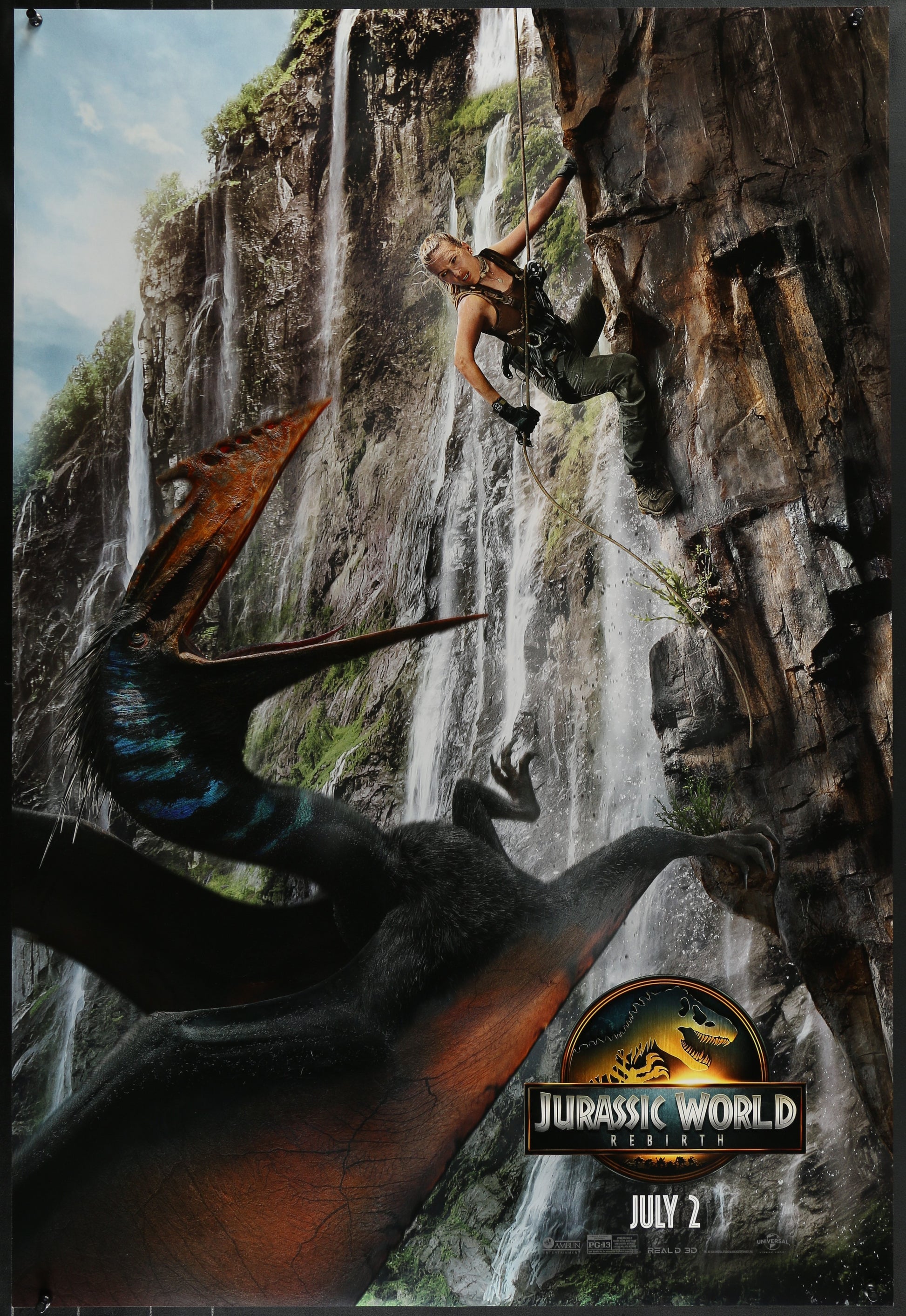 Jurassic World Rebirth (2025) Original US Teaser One Sheet Movie Poster 27 x 40