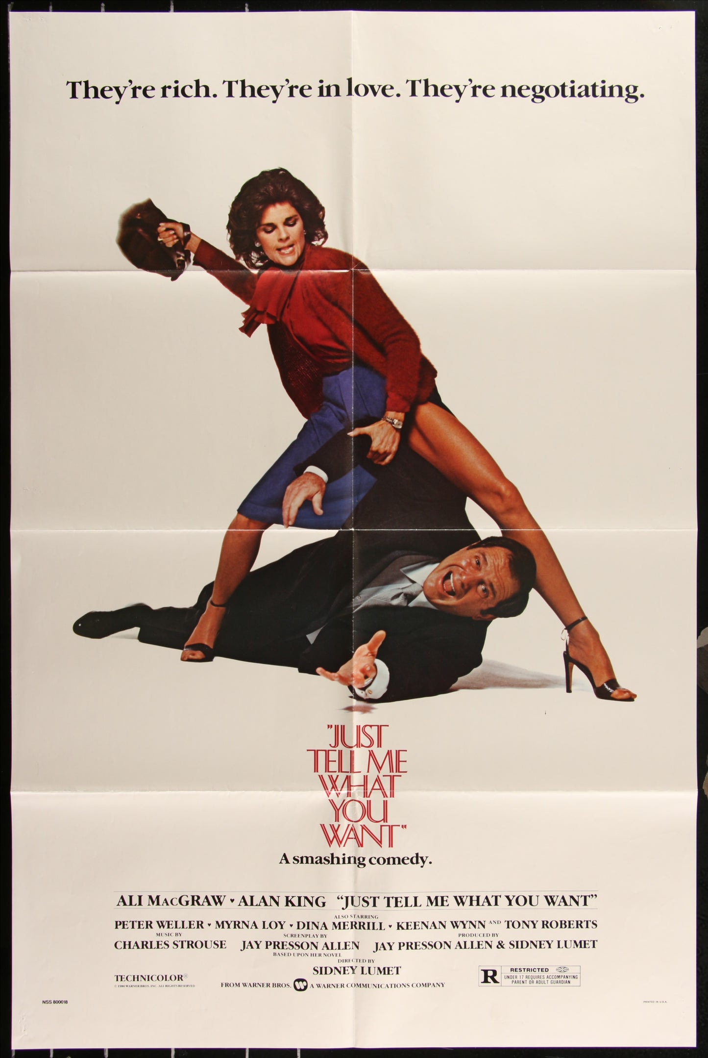 Just Tell Me What You Want (1980) Original US One Sheet Movie Poster 27 x 41
