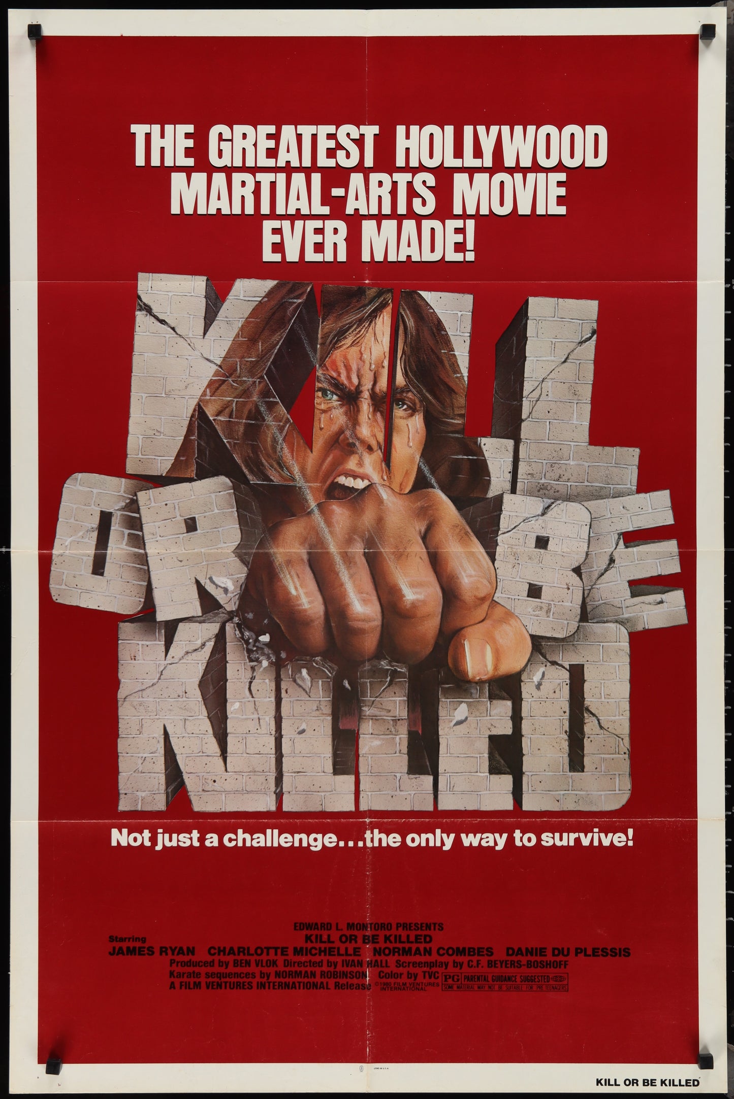 Kill Or Be Killed (1980) Original US One Sheet Movie Poster