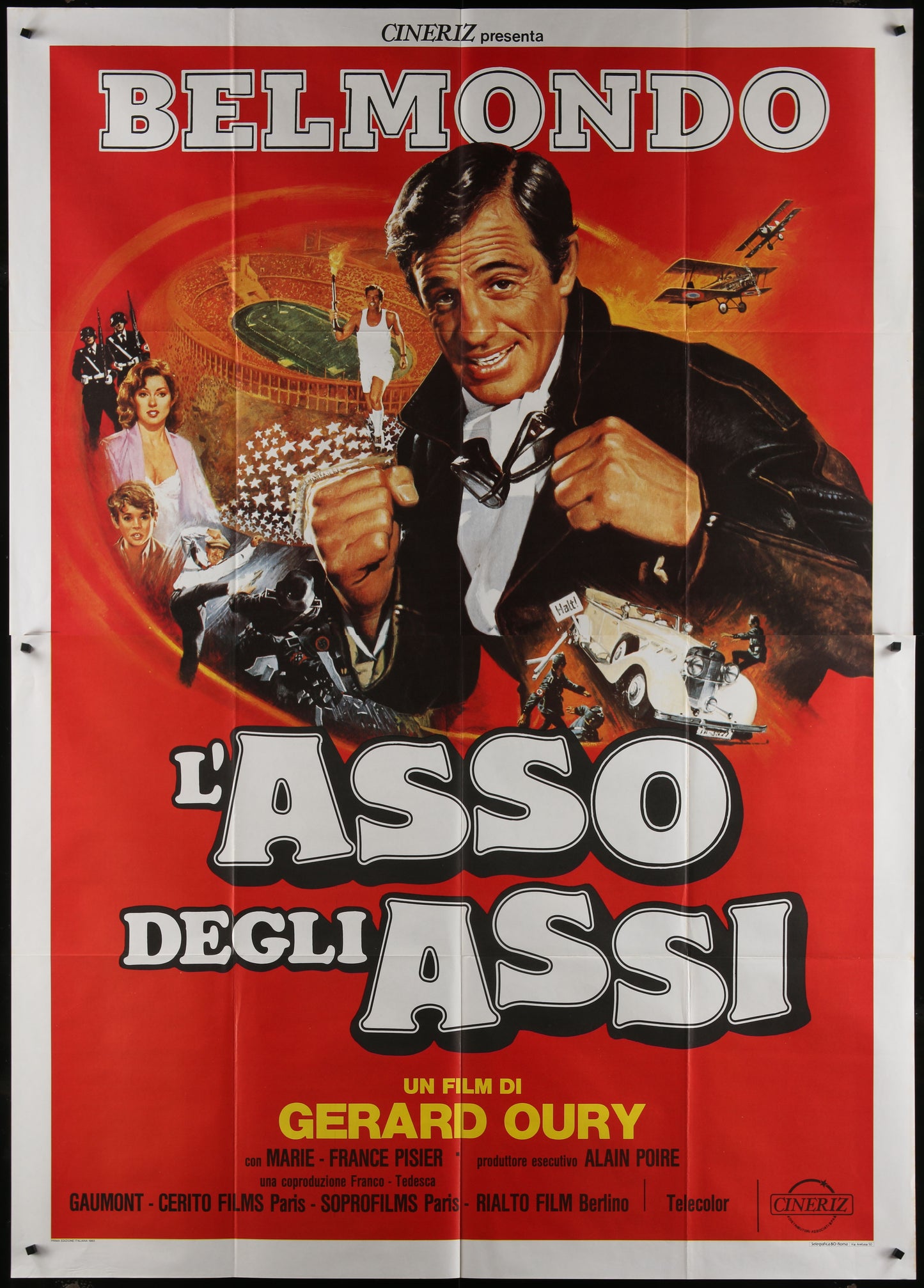 L'As des As (1982) Original Italian Two-Panel Movie Poster 55 x 78