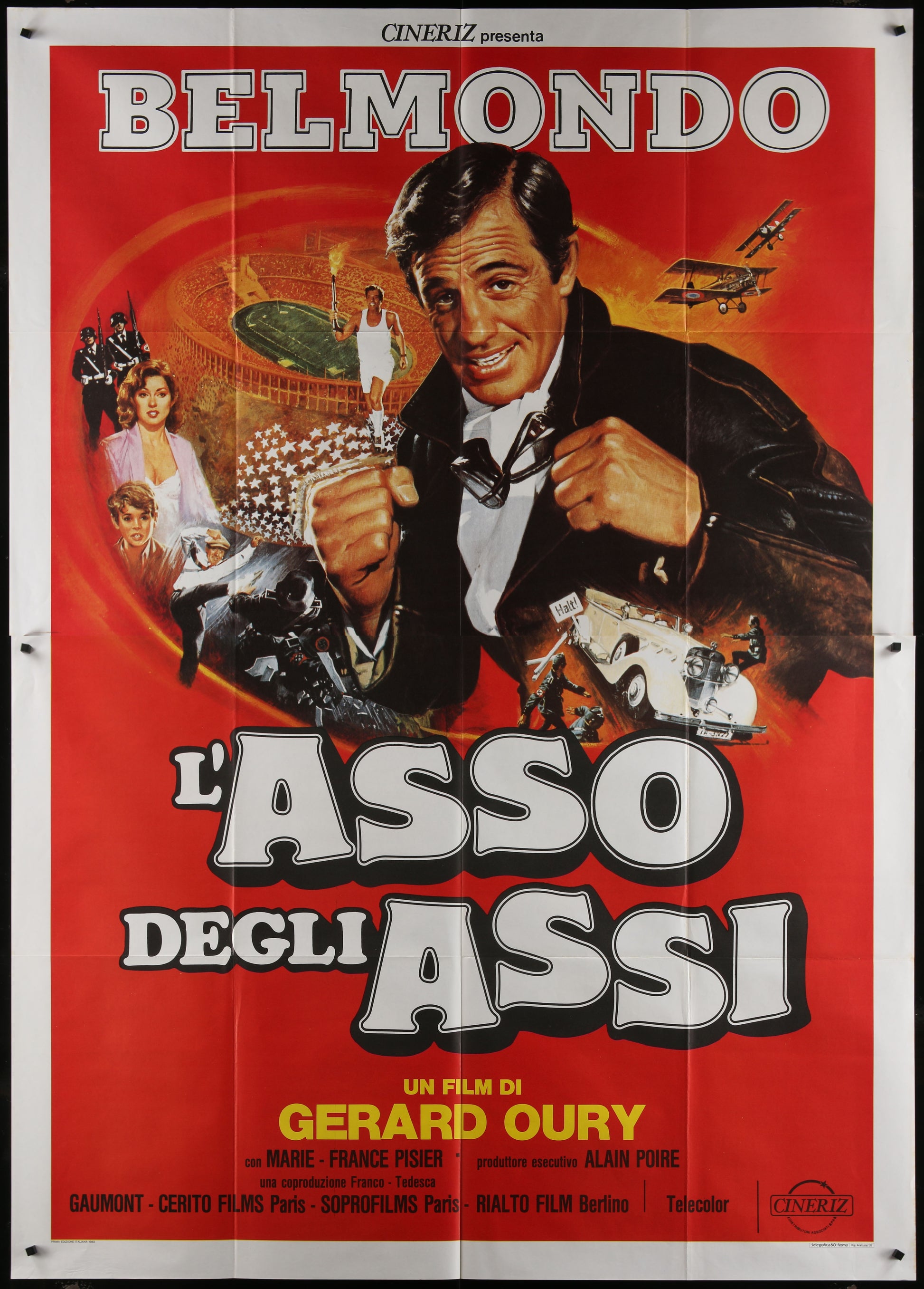 L'As des As (1982) Original Italian Two-Panel Movie Poster 55 x 78