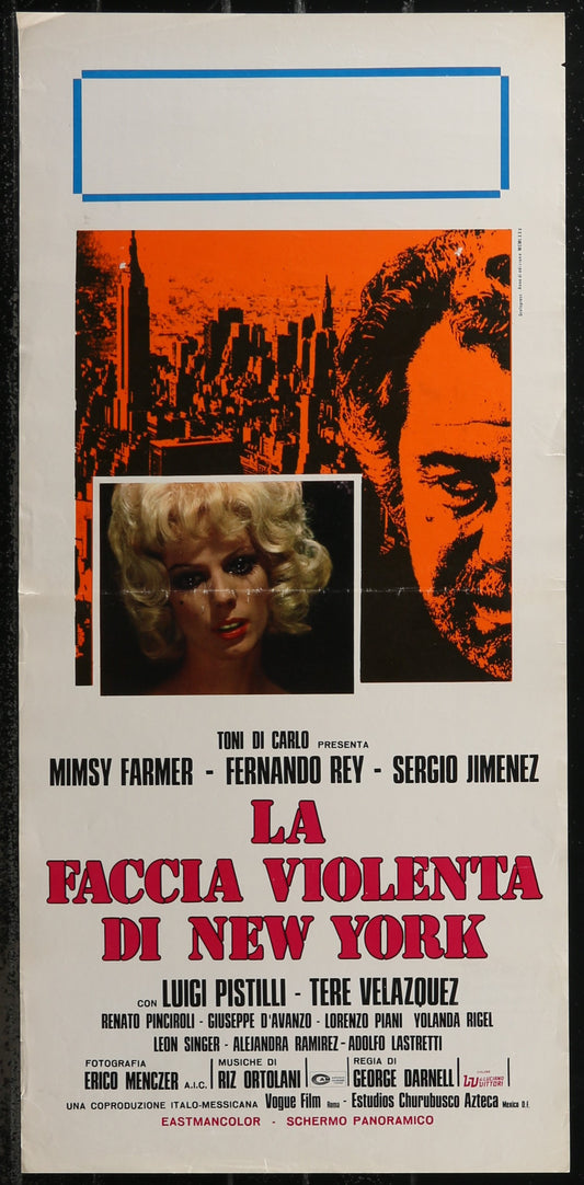 La Faccia Violenta Di New York (1973) Original Italian Locandina Movie Poster