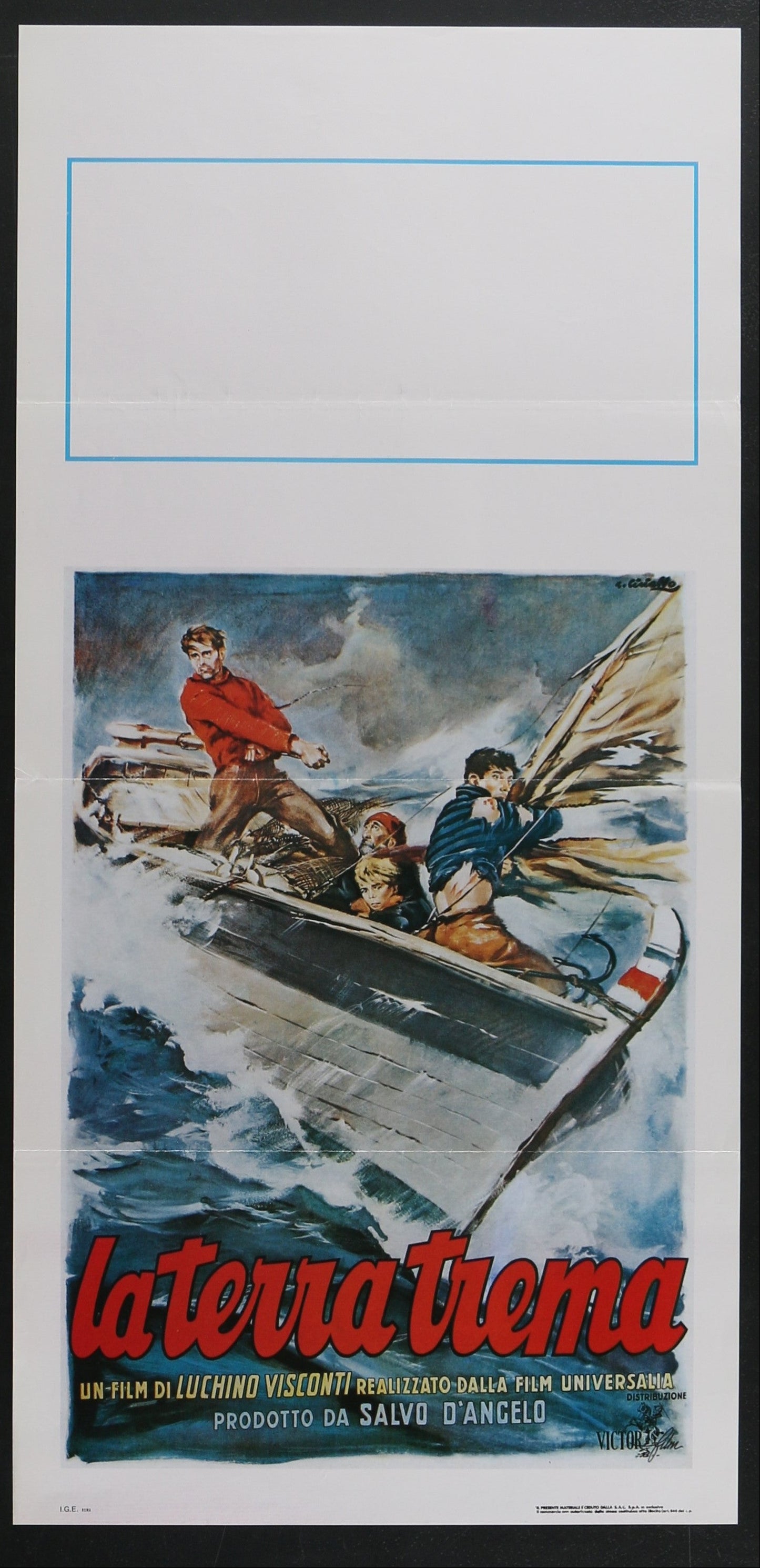 La Terra Trema (2001 RR) Original Italian Locandina Movie Poster