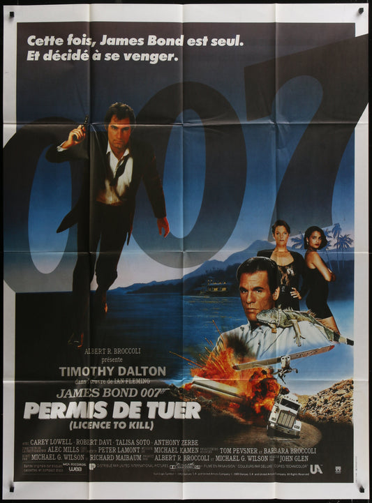 Licence to Kill (1989) Original French Grande Movie Poster