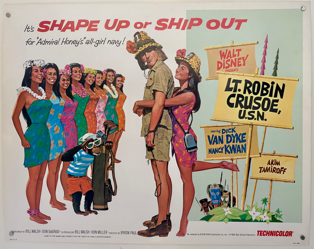 Lieutenant Robin Crusoe, U.S.N. (1974 RR) US Half Sheet Poster